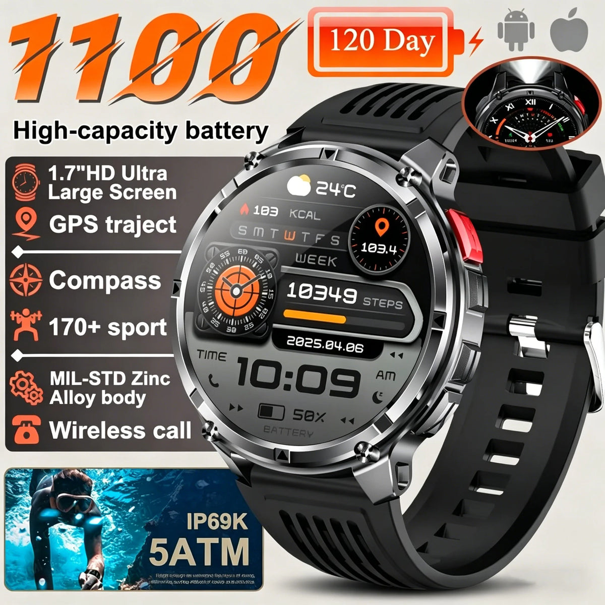 Vexaroa T-REX3 Ultra GPS AMOLED Smartwatch — product image 16