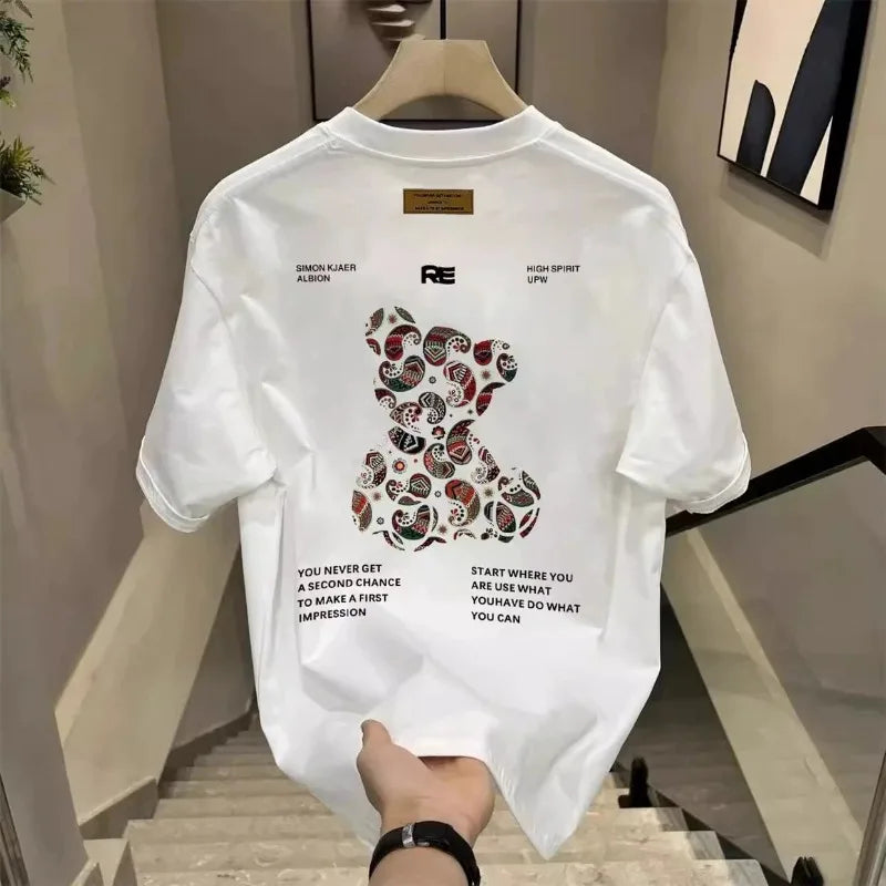 Vexaroa bear print men's summer T-shirt product image 12