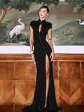 Vexaroa Short Sleeve Bodycon Evening Dress