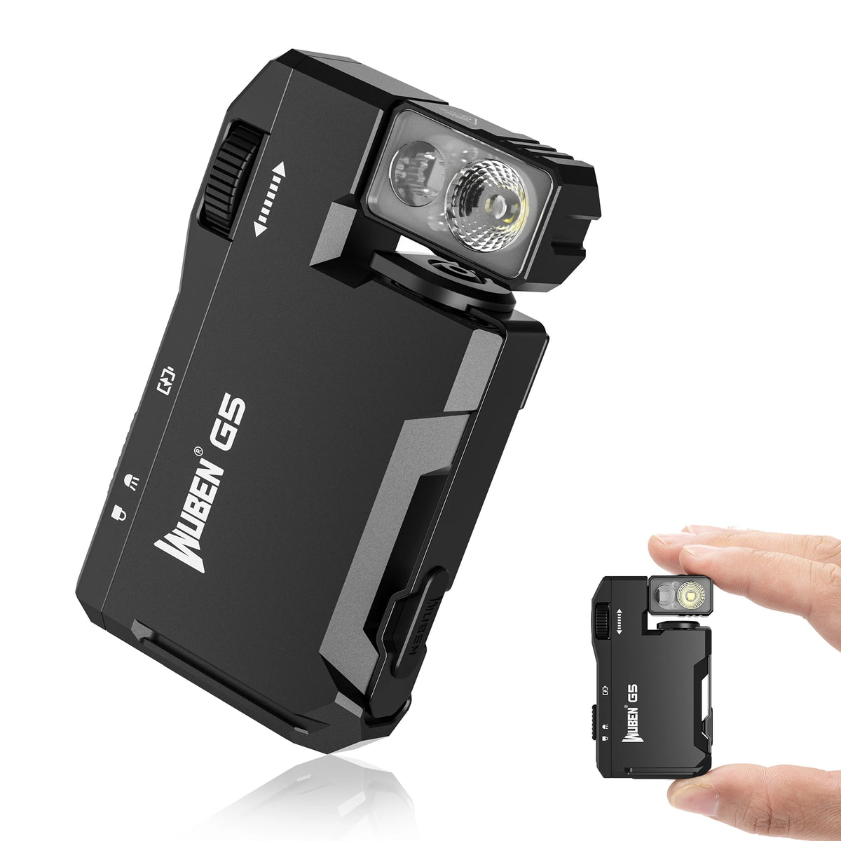 Vexaroa G5 Rechargeable EDC Flashlight 400 Lumens RGB Light