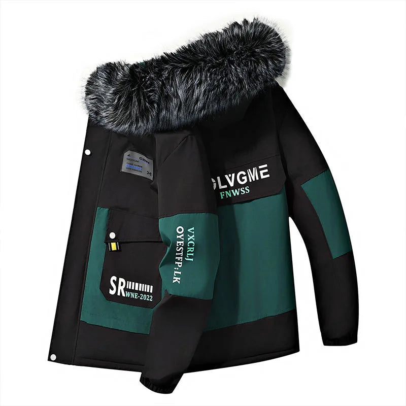 Vexaroa Men's Plus-Size Fleece Winter Jacket