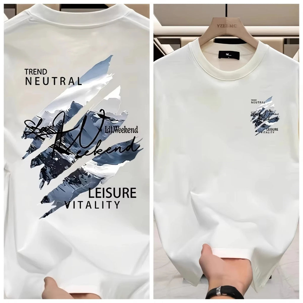 Vexaroa Mens Breathable Printed Summer T-Shirt product photo, view 4