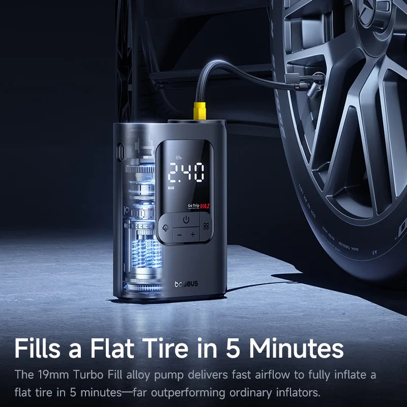 Vexaroa Wireless Tire Inflator Portable Air Compressor LCD 5000mAh