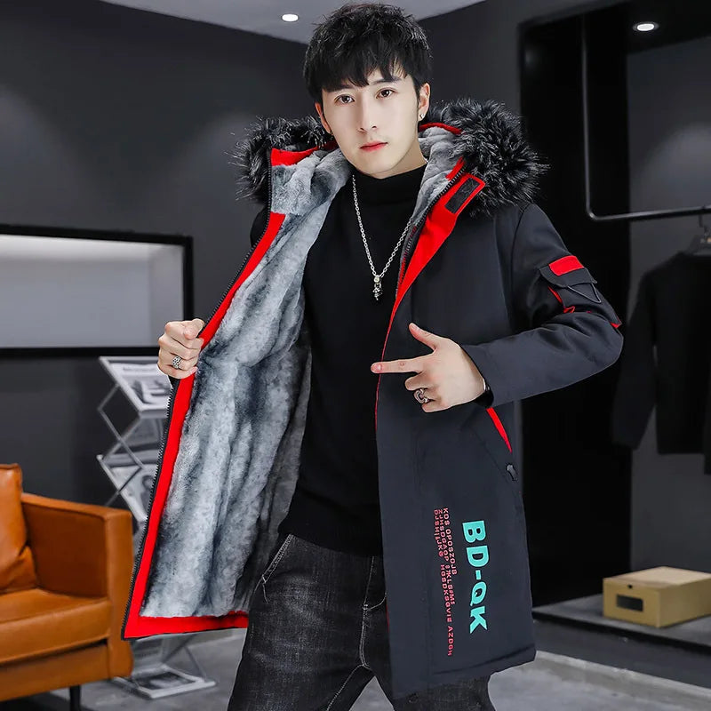 Vexaroa Men's Long Padded Winter Parka