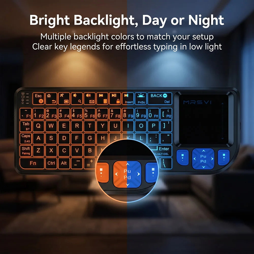 Vexaroa A8 Plus mini wireless keyboard with touchpad – product view 3