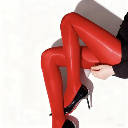 Women's High Oil Content Glossy Horse Oil Stockings Plus Size Thin Breathable Pantyhose Highly Elastic Glossy Sheer Tights Socks