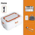 110V/220V/12V Car Home Electric Heating Lunch Box 304 Stainless Steel Food Heating Insulation Container Portable Picnic Box 1.8L