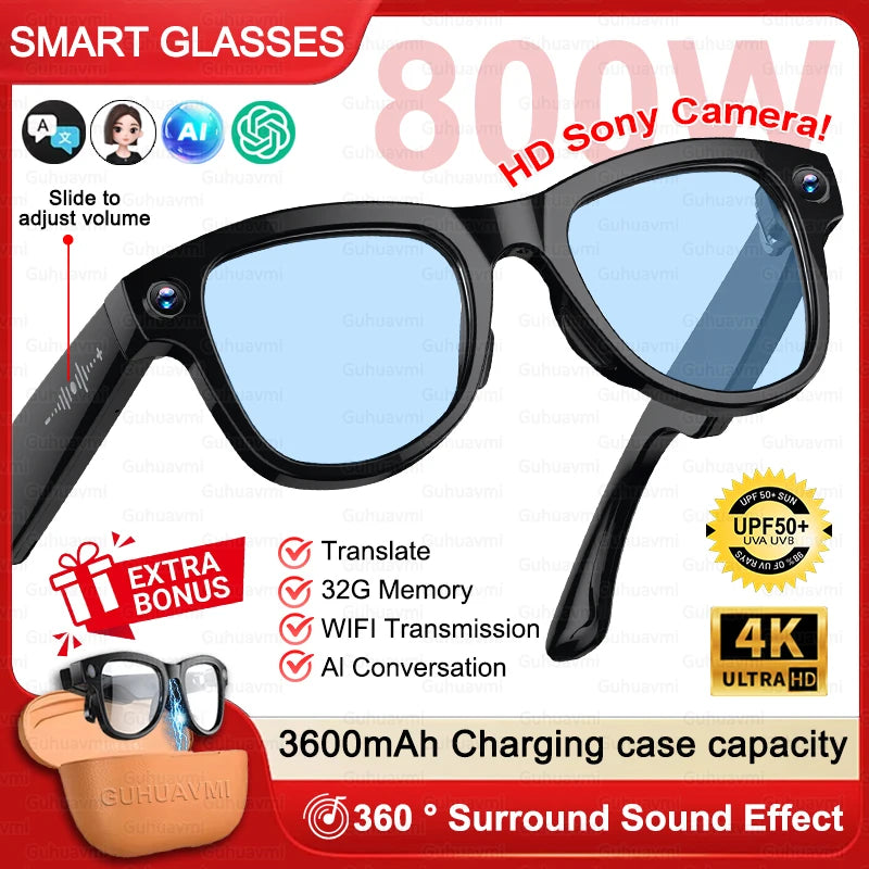 M02 Ultra AI Smart Glasses with 1080P Camera | Vexaroa