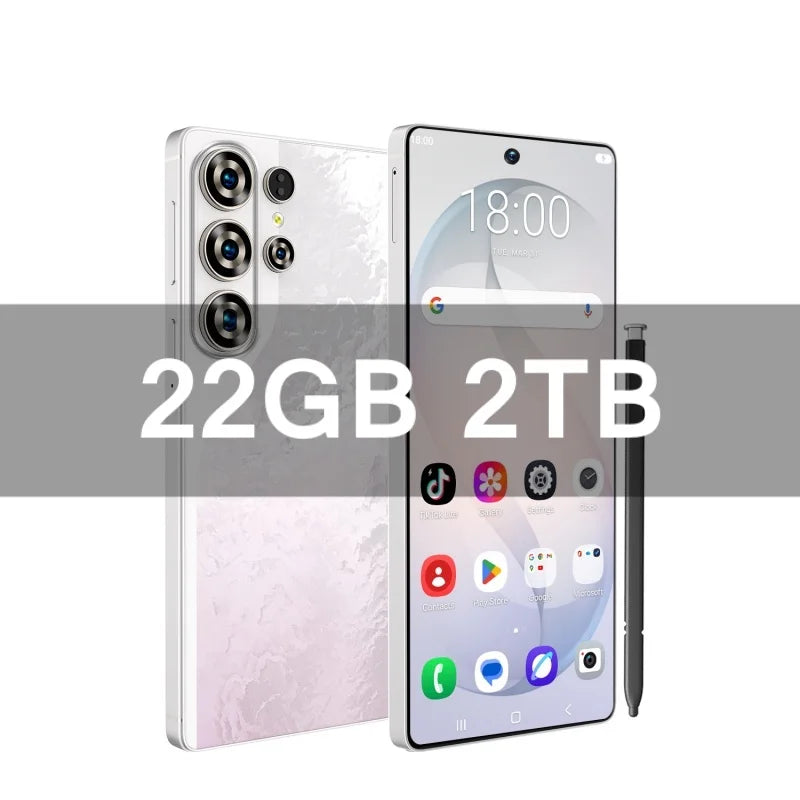S26 Ultra Celulares Android Moblie Smartphone Original 6.9 Inch Phones Global Version Unlocked 5G Dual Sim CellPhones AB25