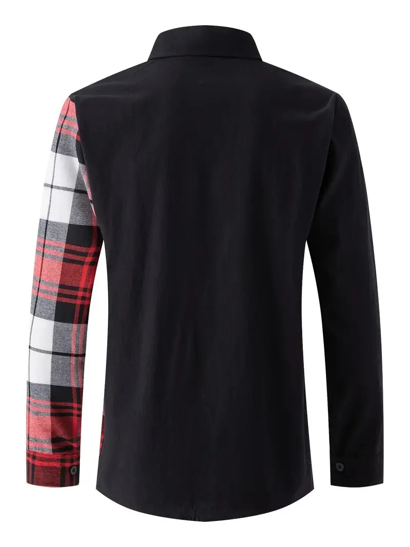 2025 Spring and Autumn Men's Casual Shirt New Comfortable, High Quality, Fashionable, Trendy, Collar Loose Long Sleeve