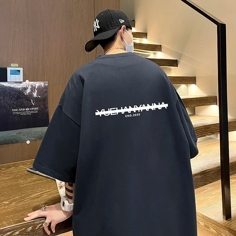 Vexaroa men's oversized letter print T-shirt product image 8