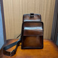 Men's Top Grain Cowhide Crossbody Bag | Leather Shoulder Messenger Bag | Vexaroa