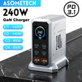 Vexaroa 240W 6-Port GaN USB-C Charger Station