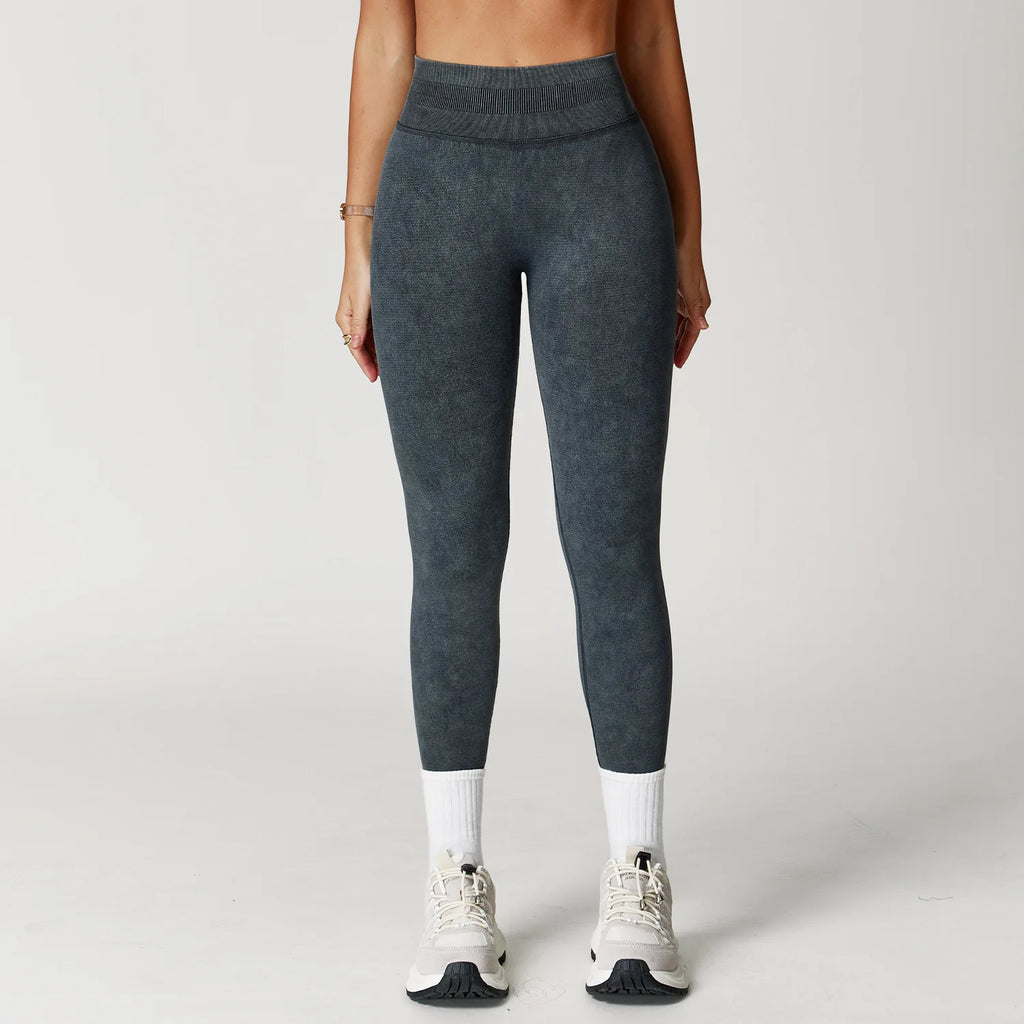 Vexaroa Seamless High Waist Ribbed Yoga Pants Scrunch Bum