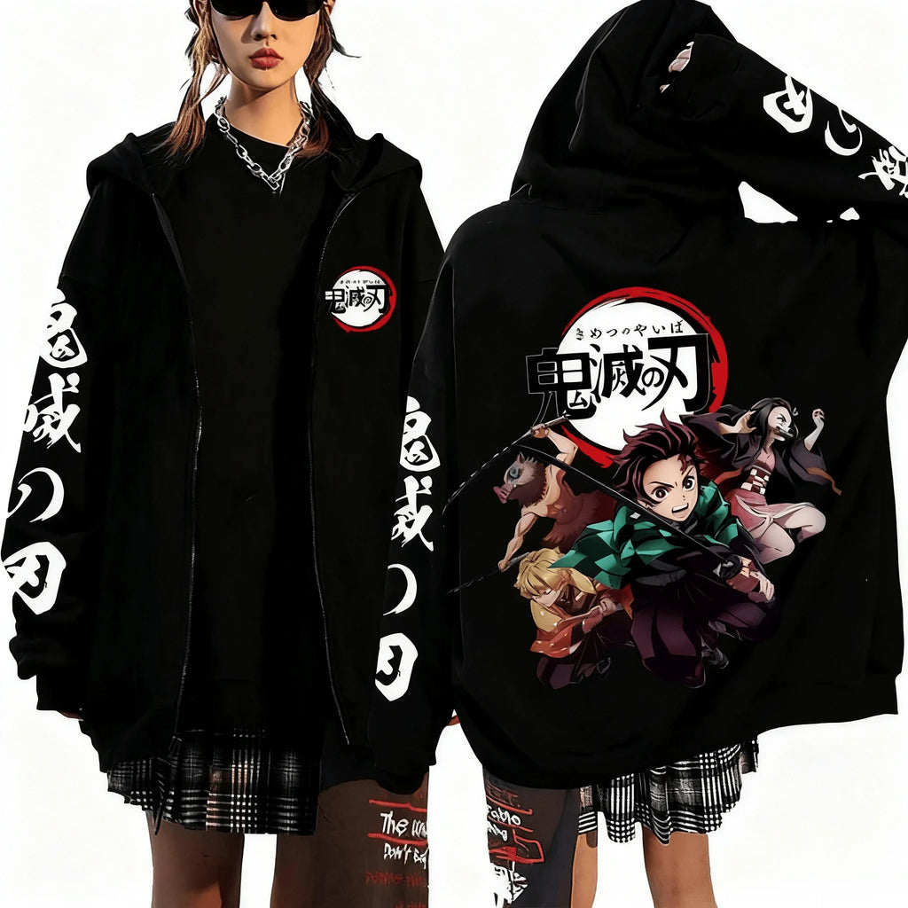 Vexaroa Devil Killer Anime Zip Hoodie — product image 1