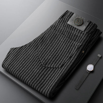 Men's Slim Straight Wool-Blend Trousers | Vexaroa