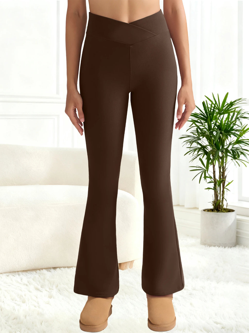 Vexaroa women's fleece-lined flared thermal leggings