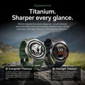 Two titanium watches on a rock with scenic background