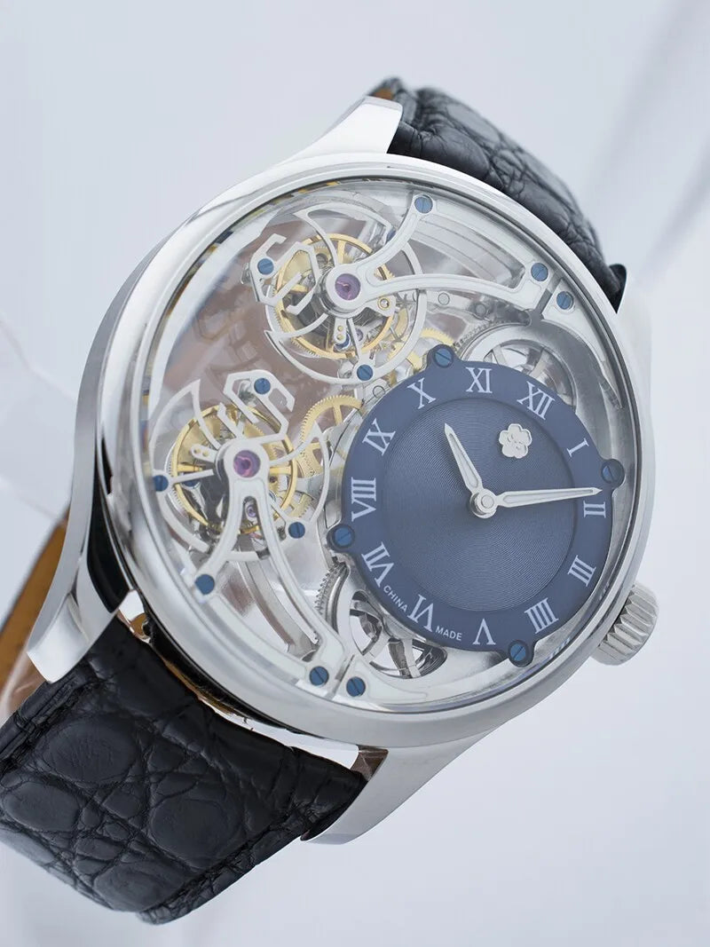 Double Tourbillon Skeleton Luminous Suspension Watch | Vexaroa — product image