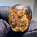 Vexaroa Gold Rutilated Quartz Sunflower Pendant | Oval Brazil — product image