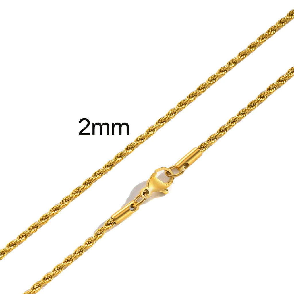 Vexaroa Gold-Tone Twisted Rope Chain Necklace — Vexaroa product image 95