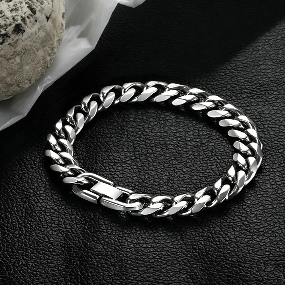 Vexaroa Polished Stainless Steel Cuban Link Bracelet — Vexaroa product image 5