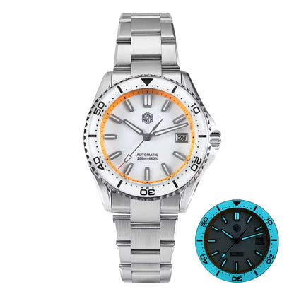 San Martin 2025 New Enamel Dial Full Luminous 39mm Dive Watch Luxury Men Watch NH35 Automatic Mechanical Waterproof 200m SN0129