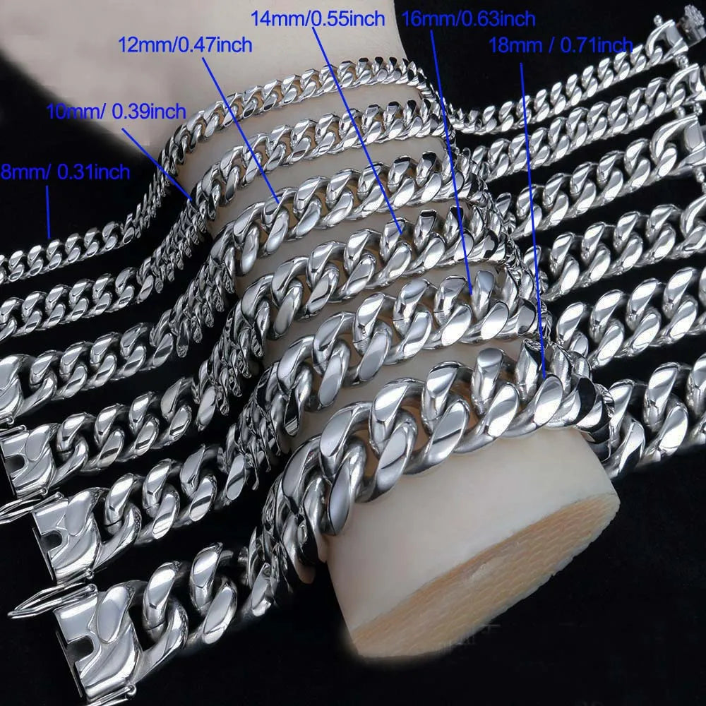 Vexaroa Stainless Steel Miami Cuban Chain Bracelet — Vexaroa product image 3