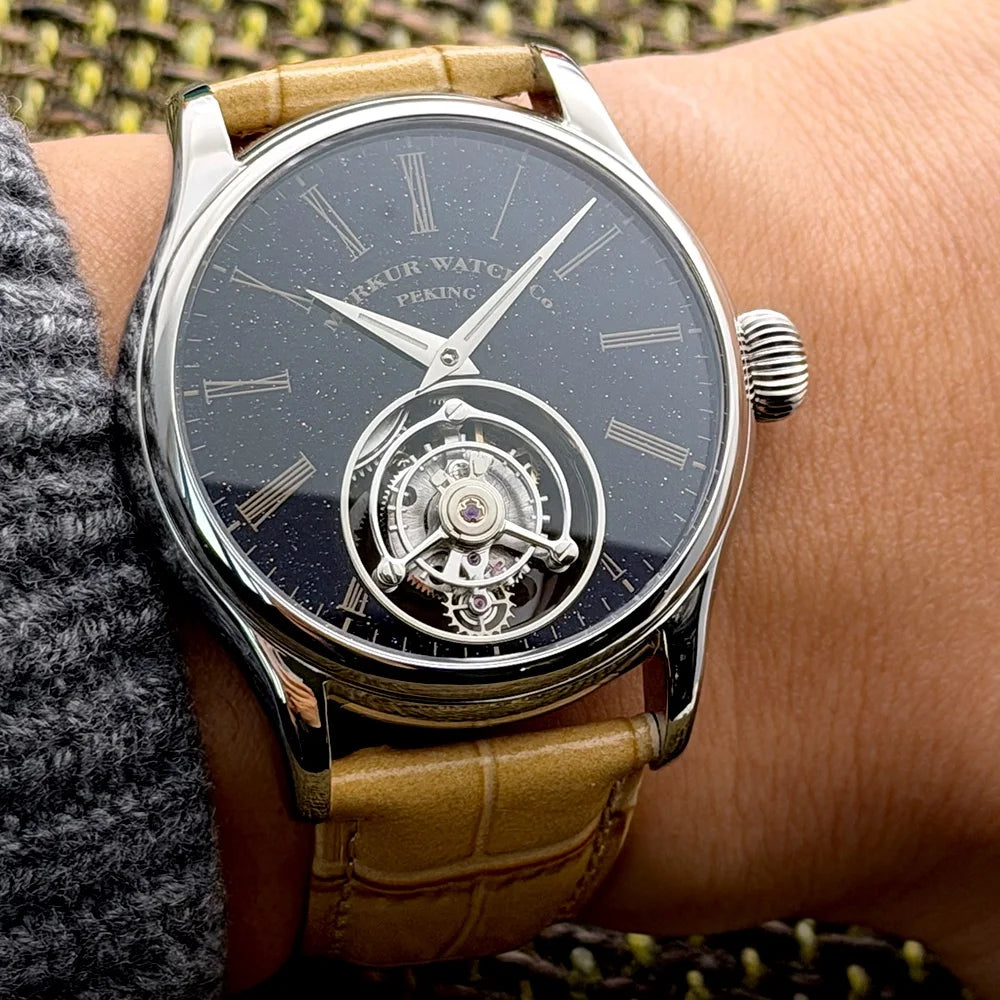 Natural Malachite Dial Tourbillon Watch for Men | Vexaroa