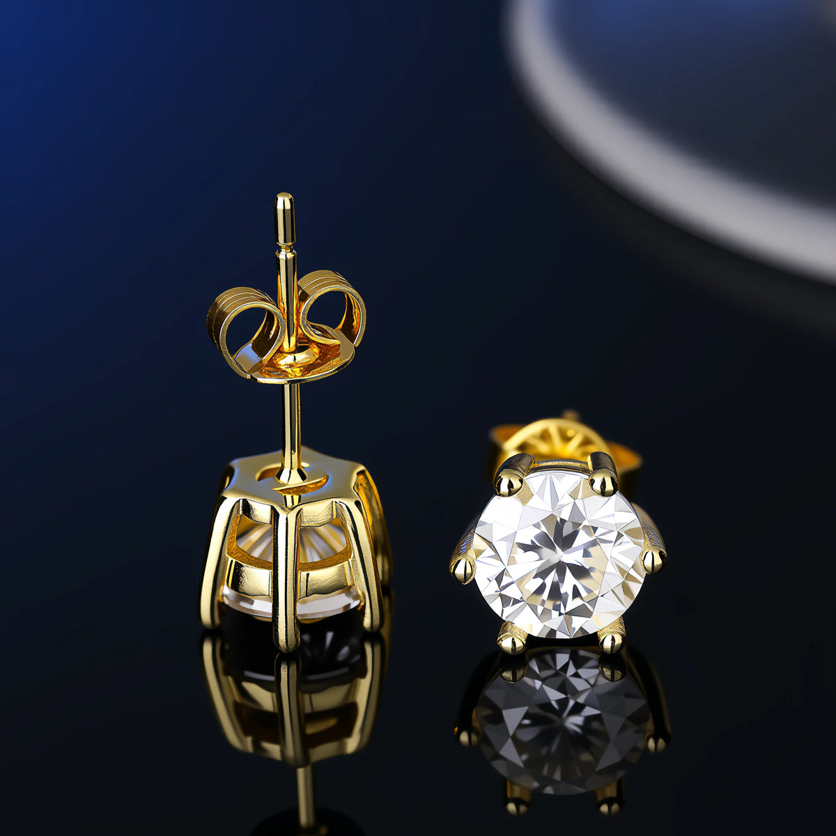 100% Real Sterling Silver S925 Moissanite Earrings Stud With 2 Certificate D VVS1 Pass Diamond Testing Pen For Women Men Jewelry