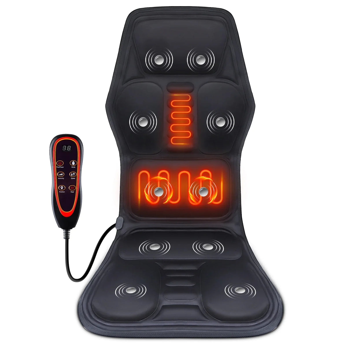 Vexaroa heated vibration massage chair cushion – product view 1