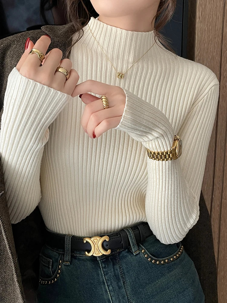 Vexaroa Womens Slim Turtleneck Knit Sweater product photo, view 5