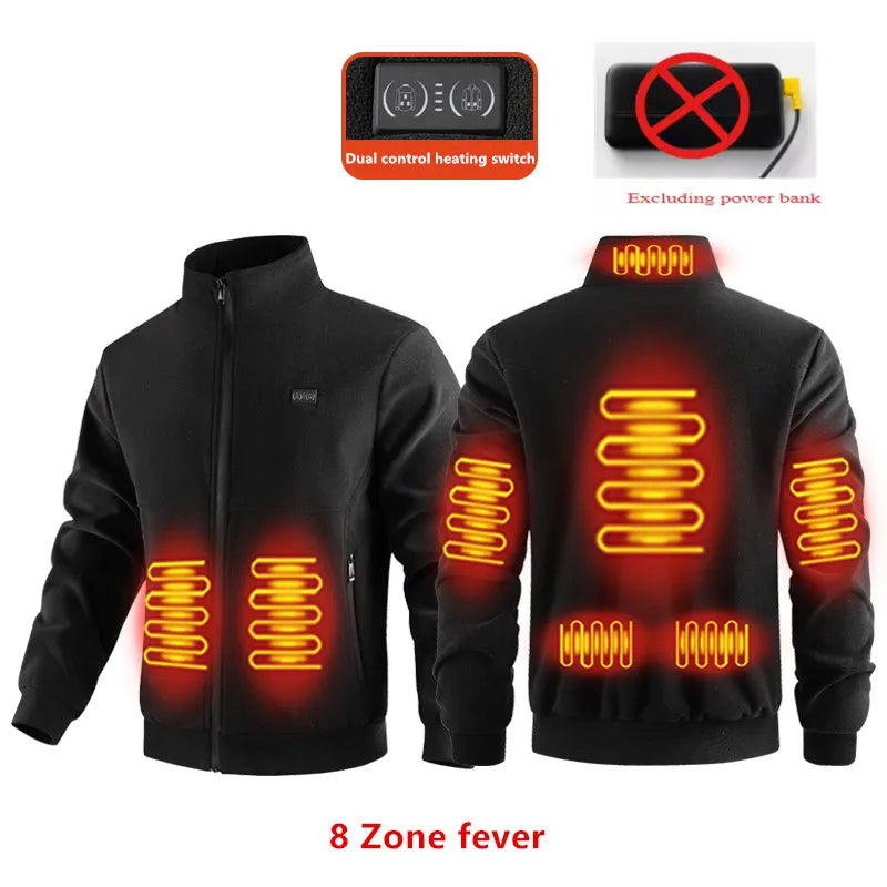 Vexaroa 8-Zone Heated Fleece Jacket | Electric Winter Coat