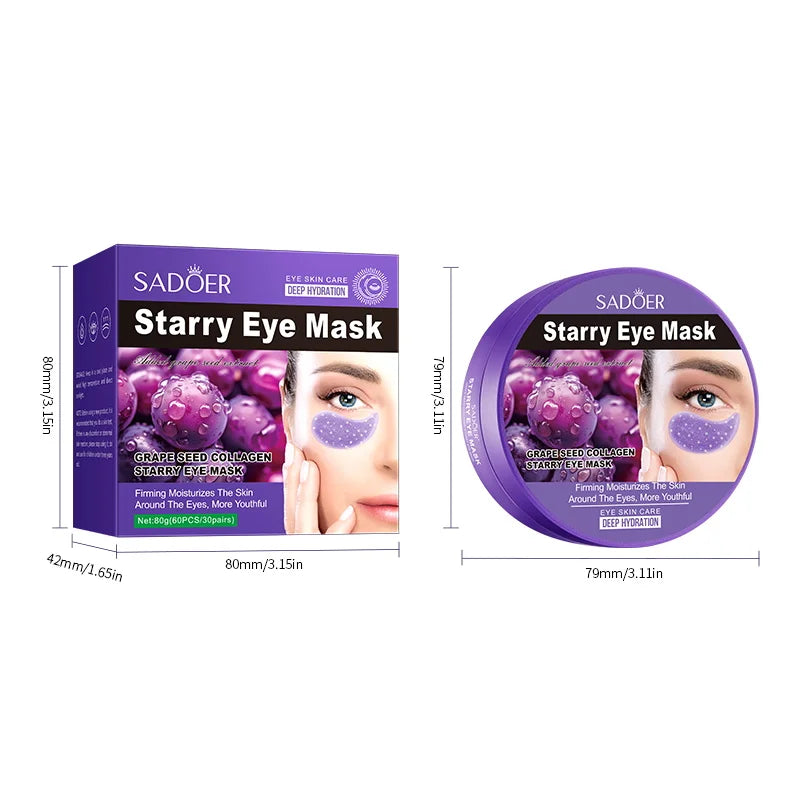 Vexaroa 60pcs Collagen Eye Mask Anti Dark Circles Anti-Aging