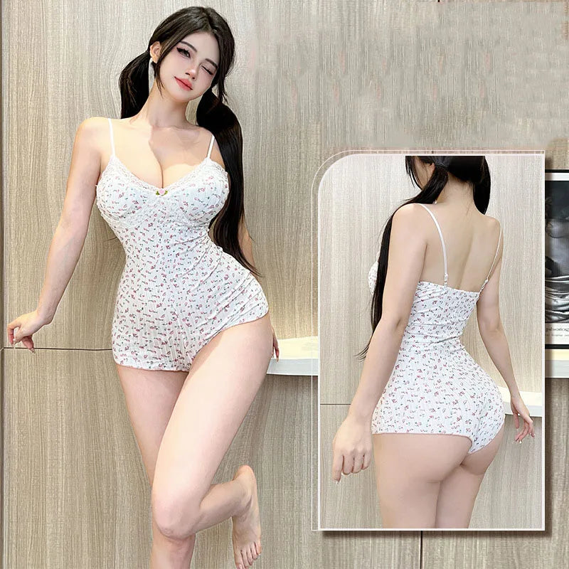 Vexaroa Floral Lace Trim Bodysuit | Sleeveless Lingerie