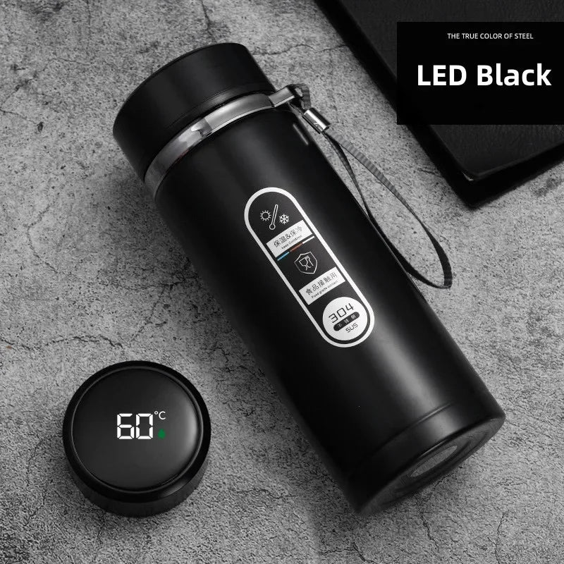 Vexaroa stainless steel thermos bottle with LED temperature display – product view 6