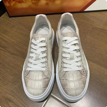 Men's Crocodile Leather Sneakers | Vexaro