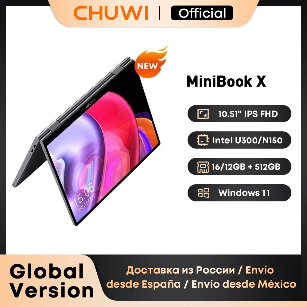 Vexaroa 2-in-1 Laptop Tablet 10.51" 16GB 512GB Win 11
