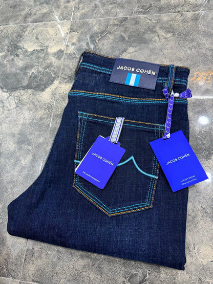 Men's Cotton Jeans, Embroidered Straight Leg, Sizes 29-40 | Vexaroa.