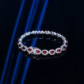 Platinum Red Corundum Bracelet Women's Luxury Gift | Vexaroa