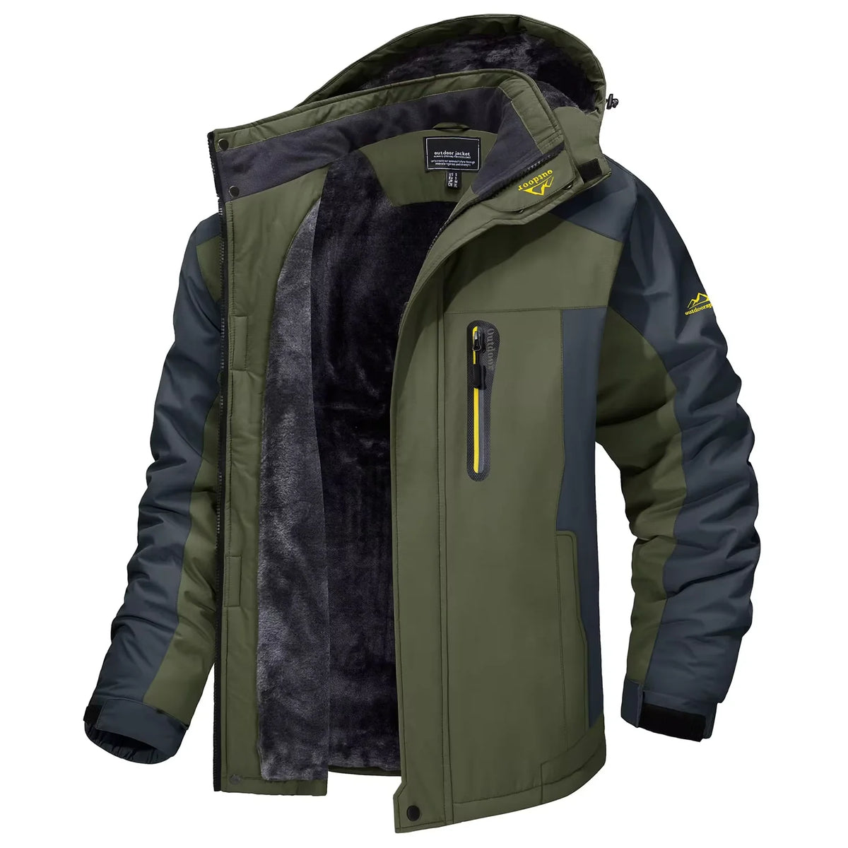 Vexaroa Men's Fleece-Lined Winter Parka