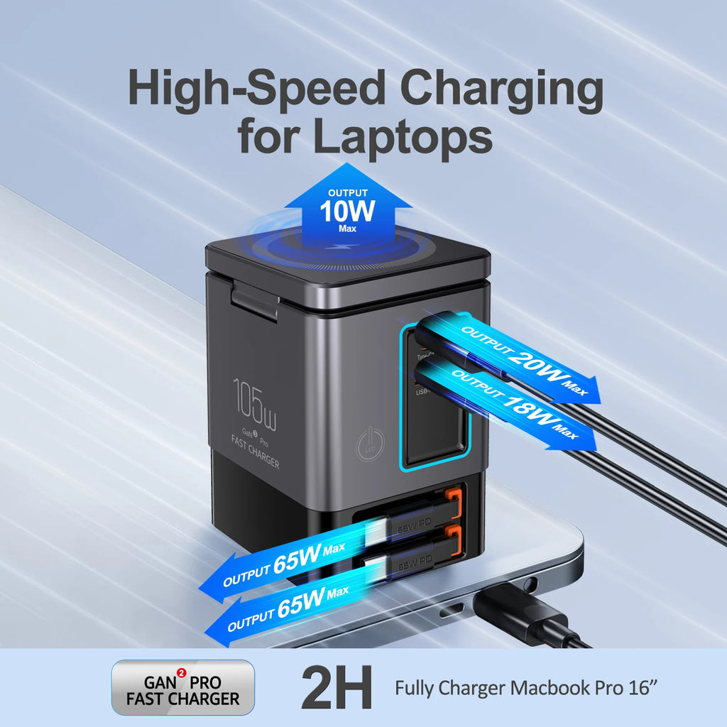 Vexaroa 105W 6-in-1 USB-C charging station — product image 1
