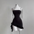 Vexaroa Backless Lace-Up Bodycon Mini Dress