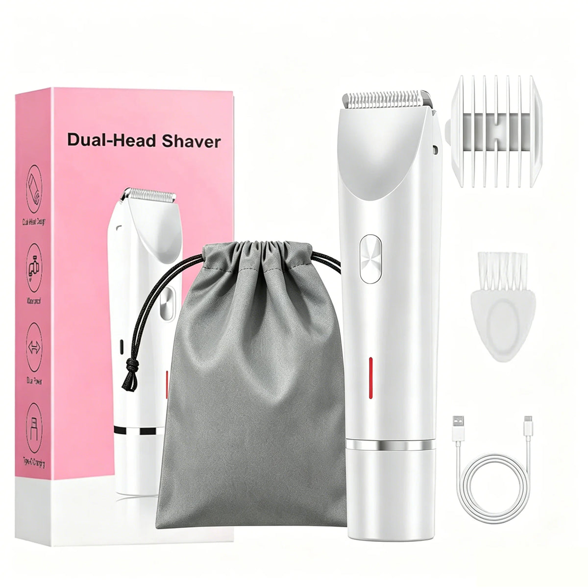 Vexaroa Women's IPX7 Dual-Head Electric Shaver & Body Epilator