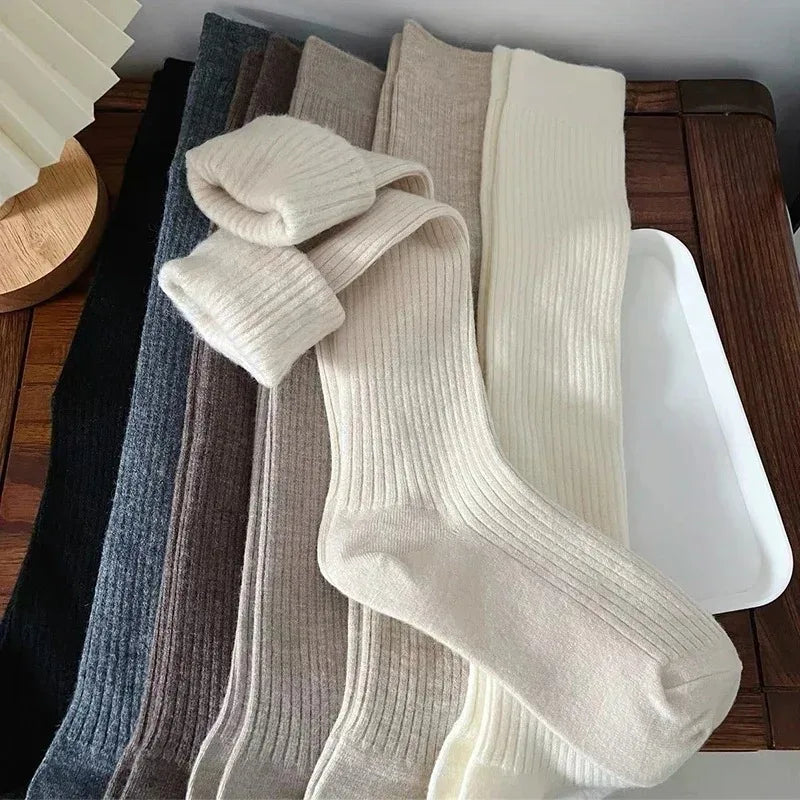 Vexaroa Women's Knee High Socks Wool Warm Winter Pile Boot Sock