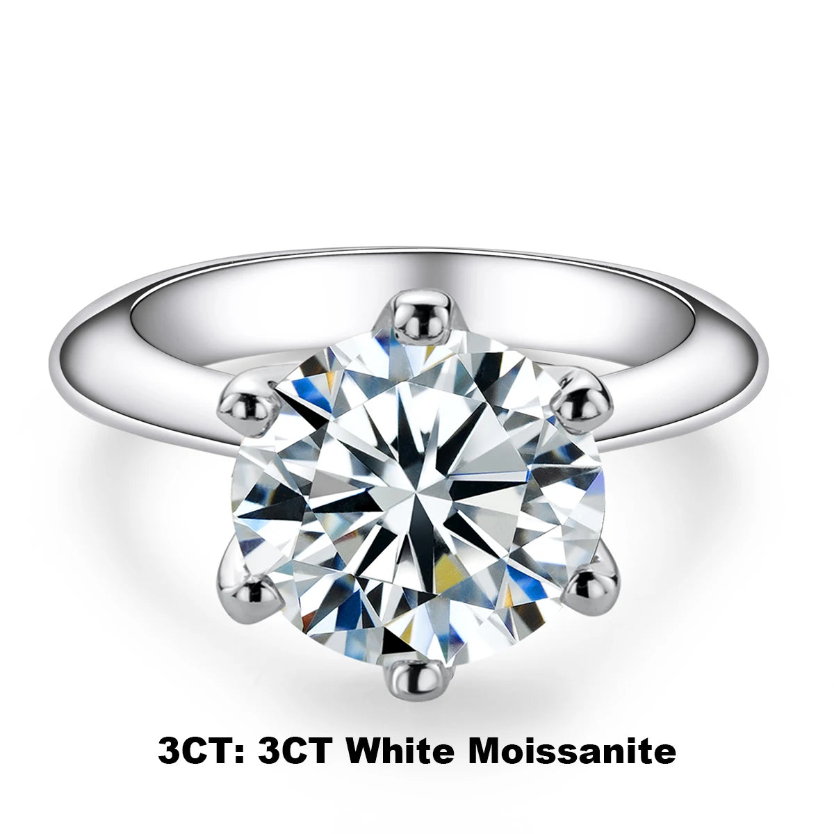Vexaroa 1–5ct D-Colour Moissanite Solitaire Ring