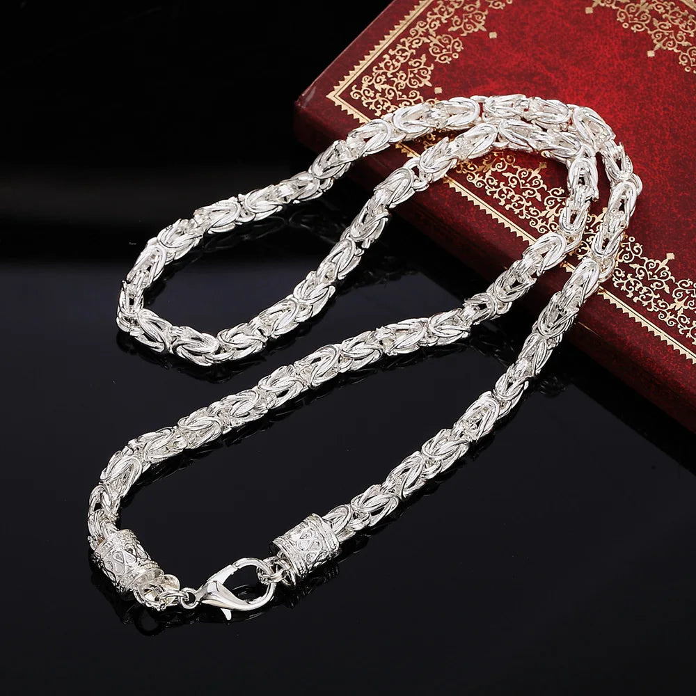 Vexaroa 925 Silver Retro Men's Necklace product photo, view 1