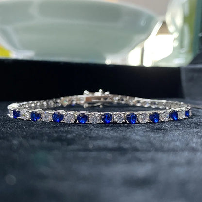 Vexaroa PT950 Platinum Rainbow Diamond Tennis Bracelet – Unisex