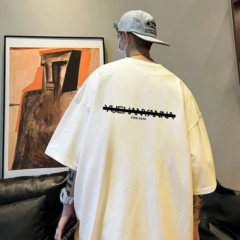 Vexaroa men's oversized letter print T-shirt product image 49