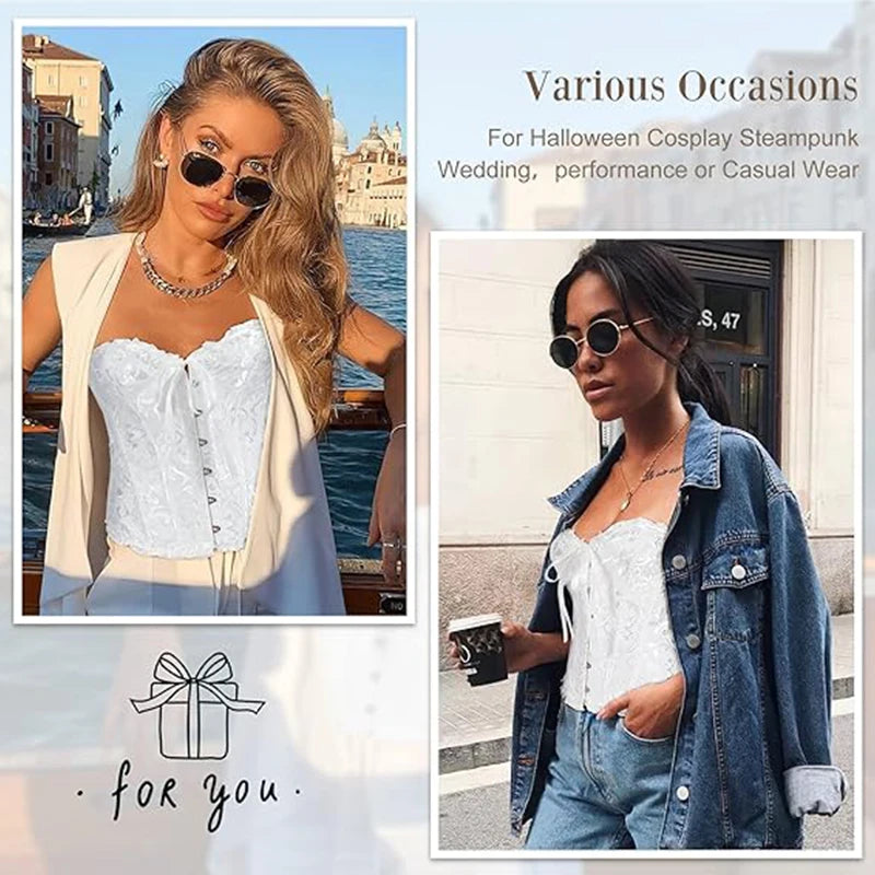 Vexaroa Floral Lace Corset & Body Shaper